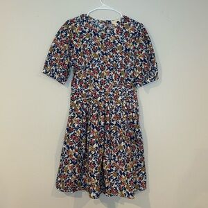 Anthropologie The Korner is not vintage 80s floral knee length dress crêpe small